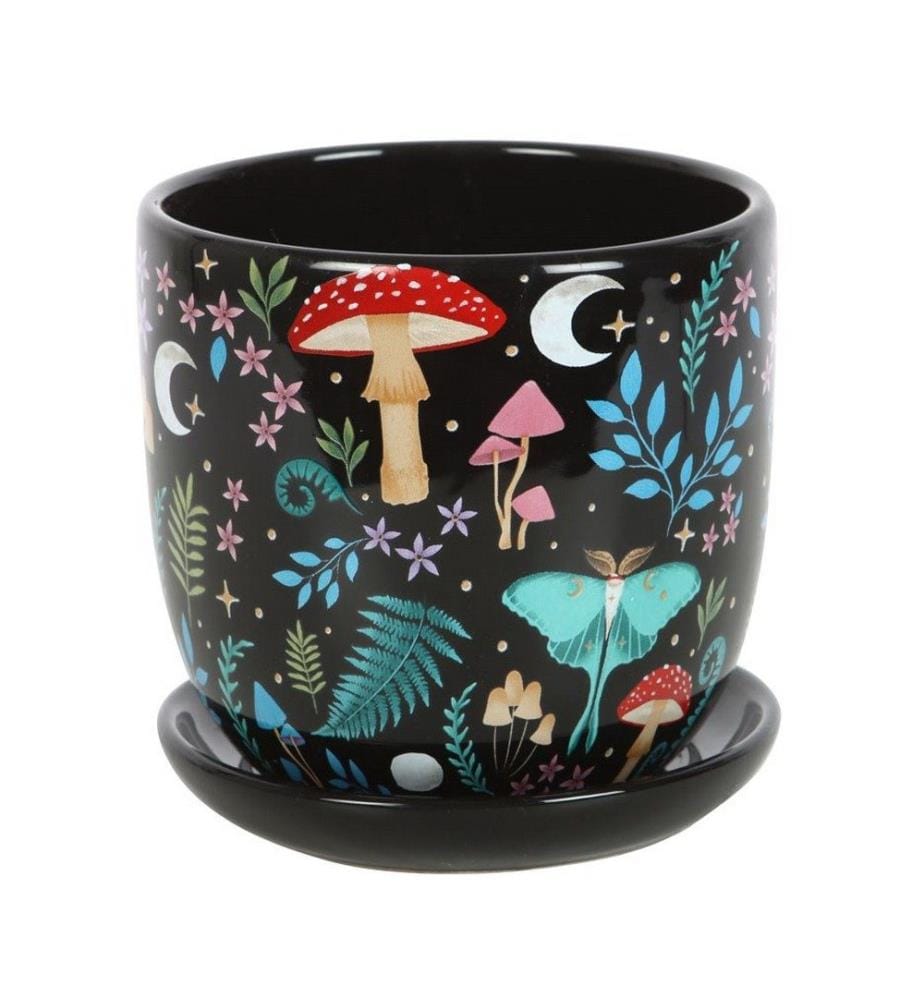 Something Different Dark Forest Stampato Ceramic Vaso per Piante