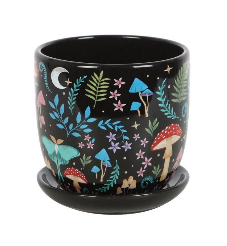 Something Different Dark Forest Stampato Ceramic Vaso per Piante
