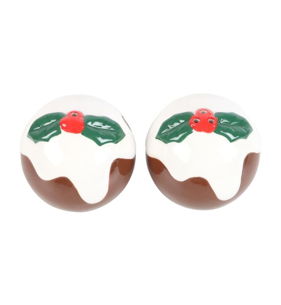 Something Different Christmas Pudding Salt And Pepper Shakers
