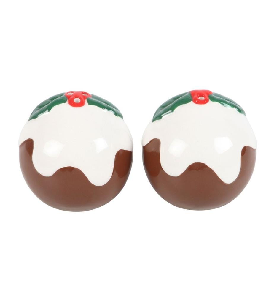 Something Different Christmas Pudding Salt And Pepper Shakers