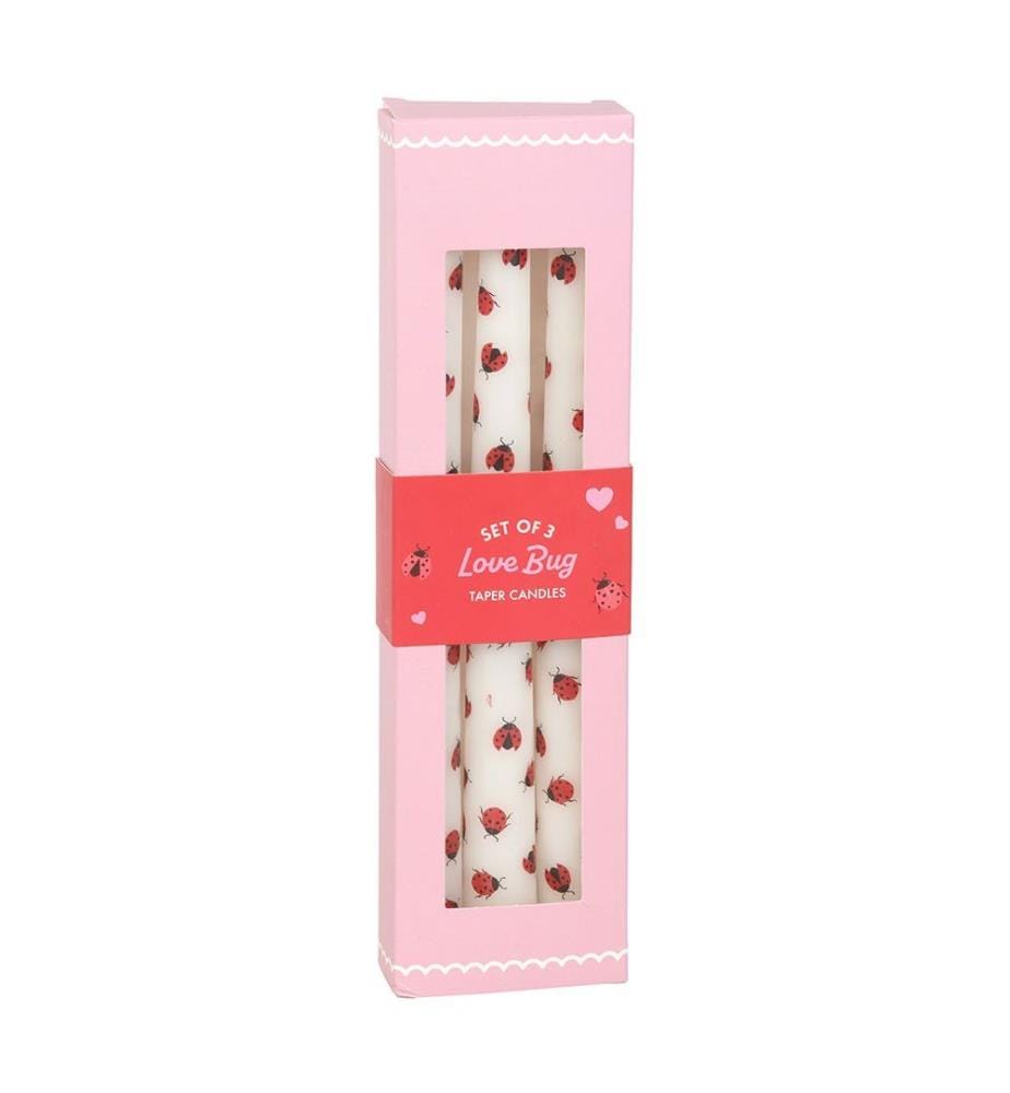 Something Different - Konische Kerze "Love Bug Ladybird" 3er-Pack