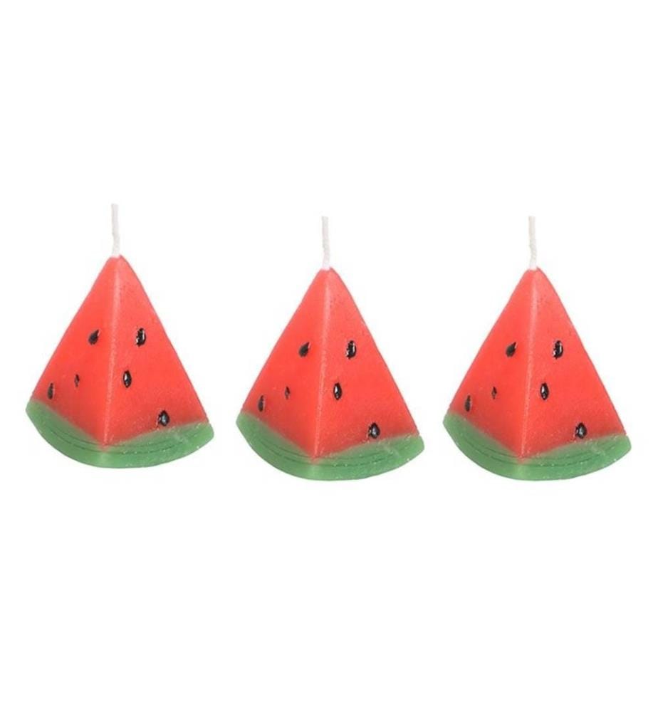 Something Different - Kerze, Wassermelone Förmig 3er-Pack