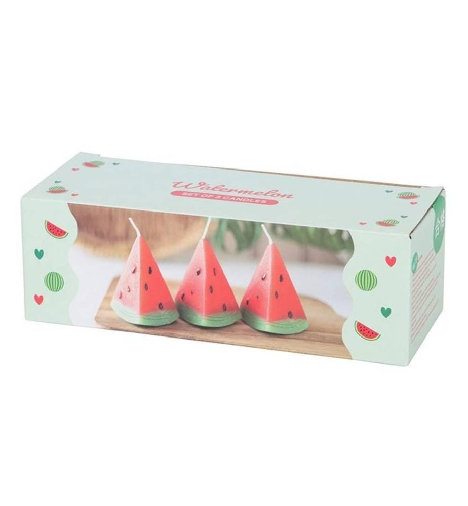 Something Different - Kerze, Wassermelone Förmig 3er-Pack