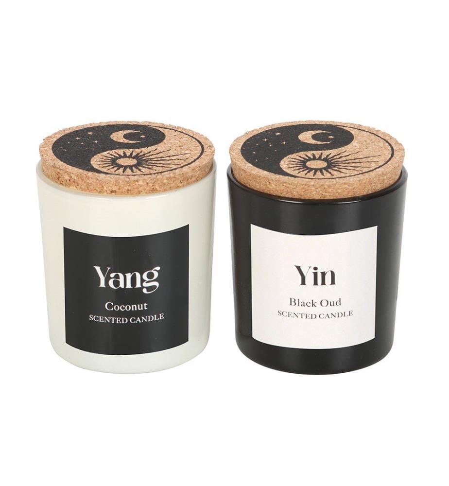 Something Different - Duftkerze "Yin Yang", Schwarzes Oud und Kokosnuss 2er-Pack