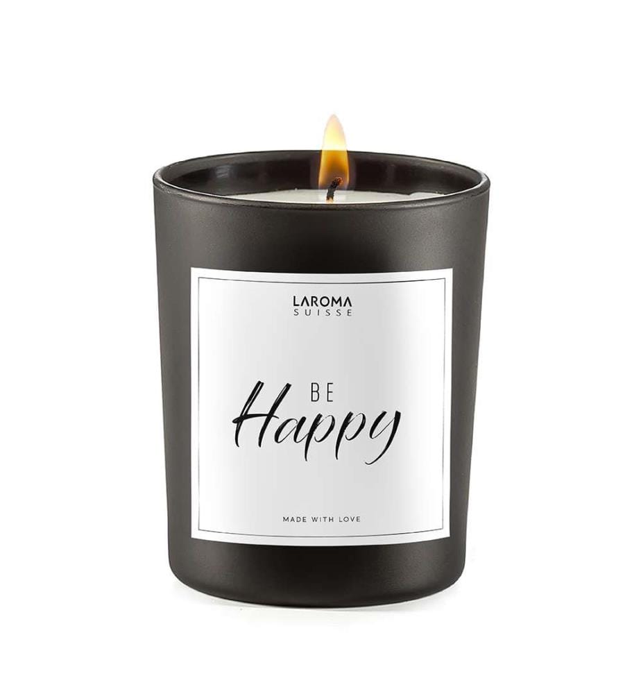 200 g - Be Happy Spruchkerze