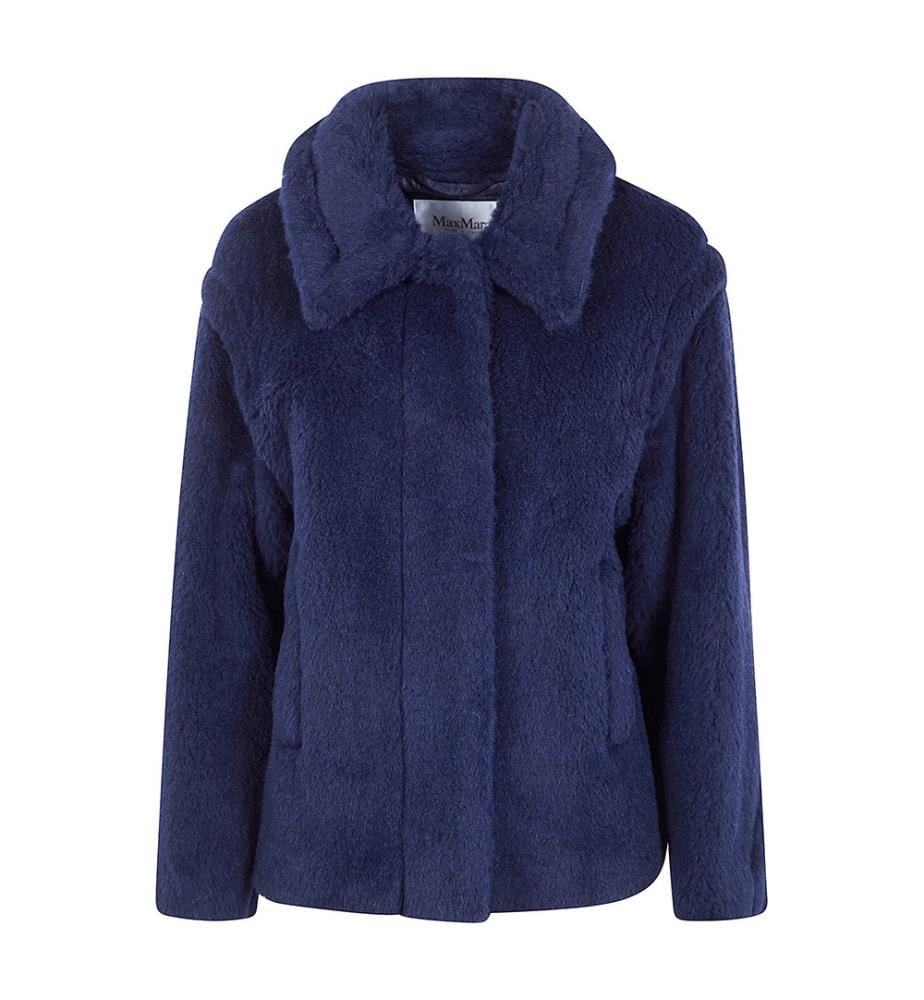 Cappotto corto classico a doppio petto - Blu
