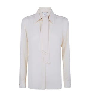 Camicia a foulard in seta - Avorio
