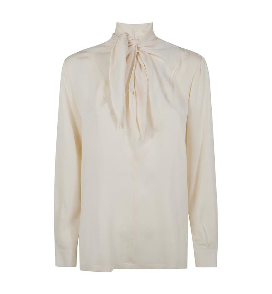 Camicia classica in seta - Avorio