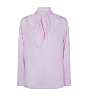 Camicia classica in seta - Rosa