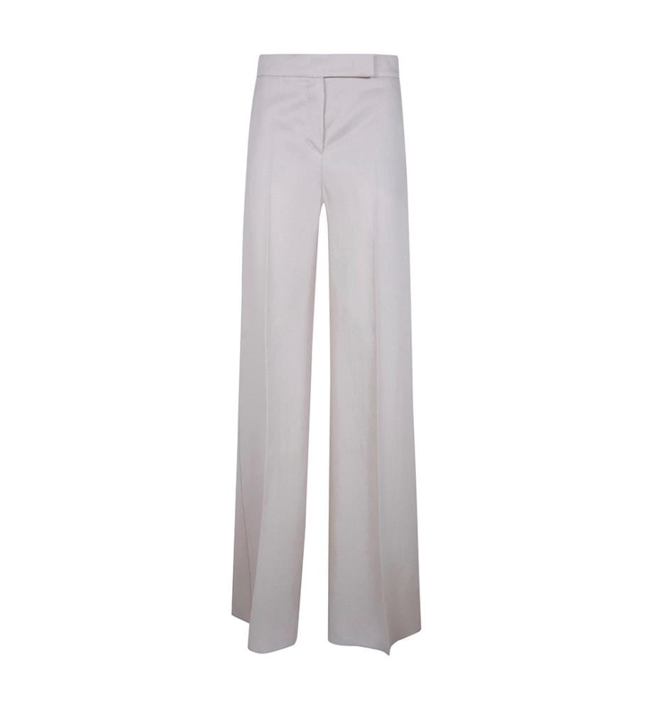 Pantaloni lunghi a vita alta in lino - Lino