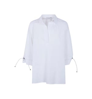 Camicia oversize in popeline di cotone - Bianco