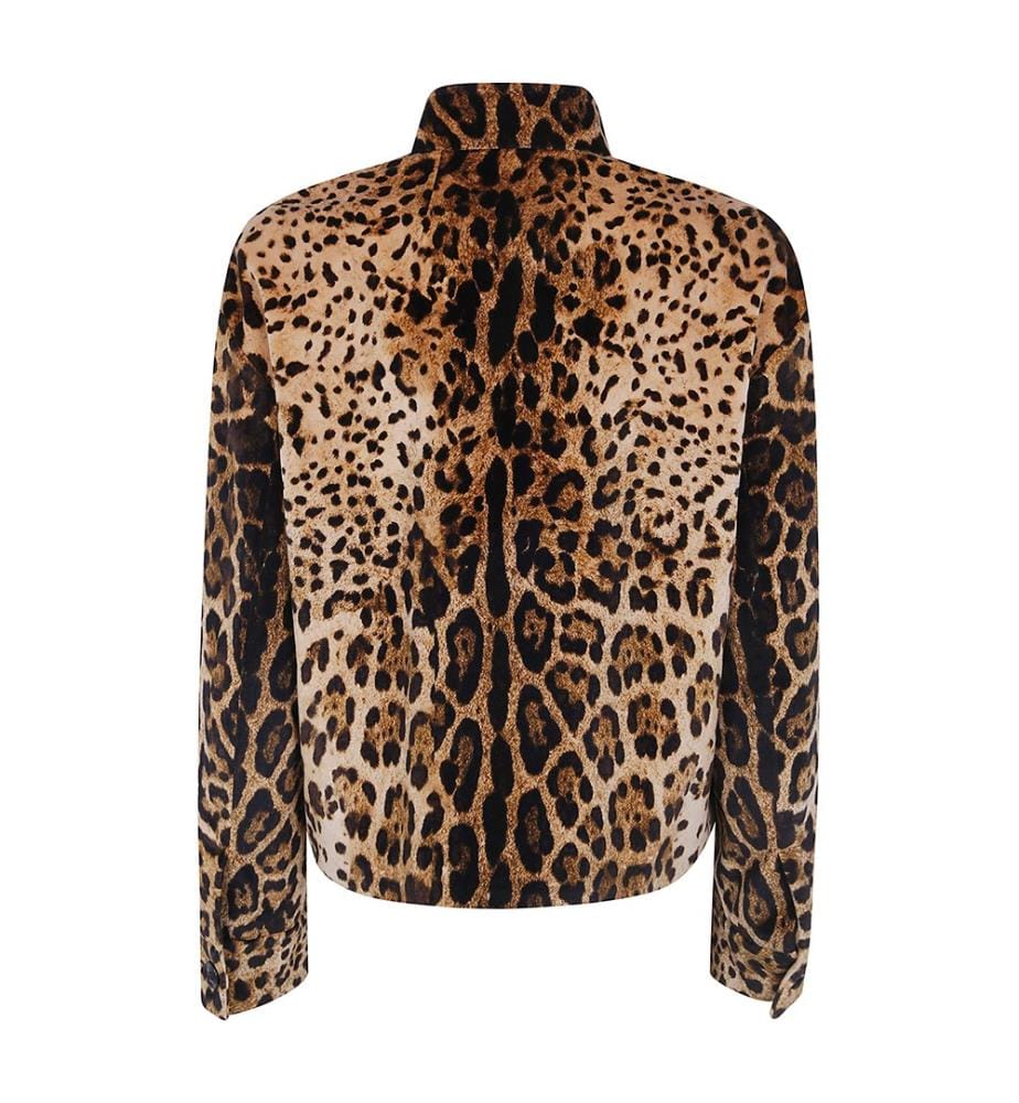 Giacca in velluto con stampa leopardata - Leopardo
