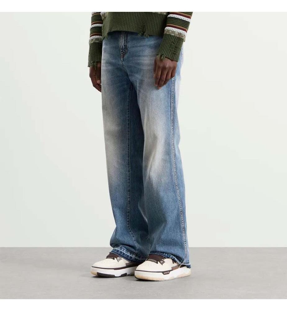 „Ma“ Fit Flared Jeans – Blau