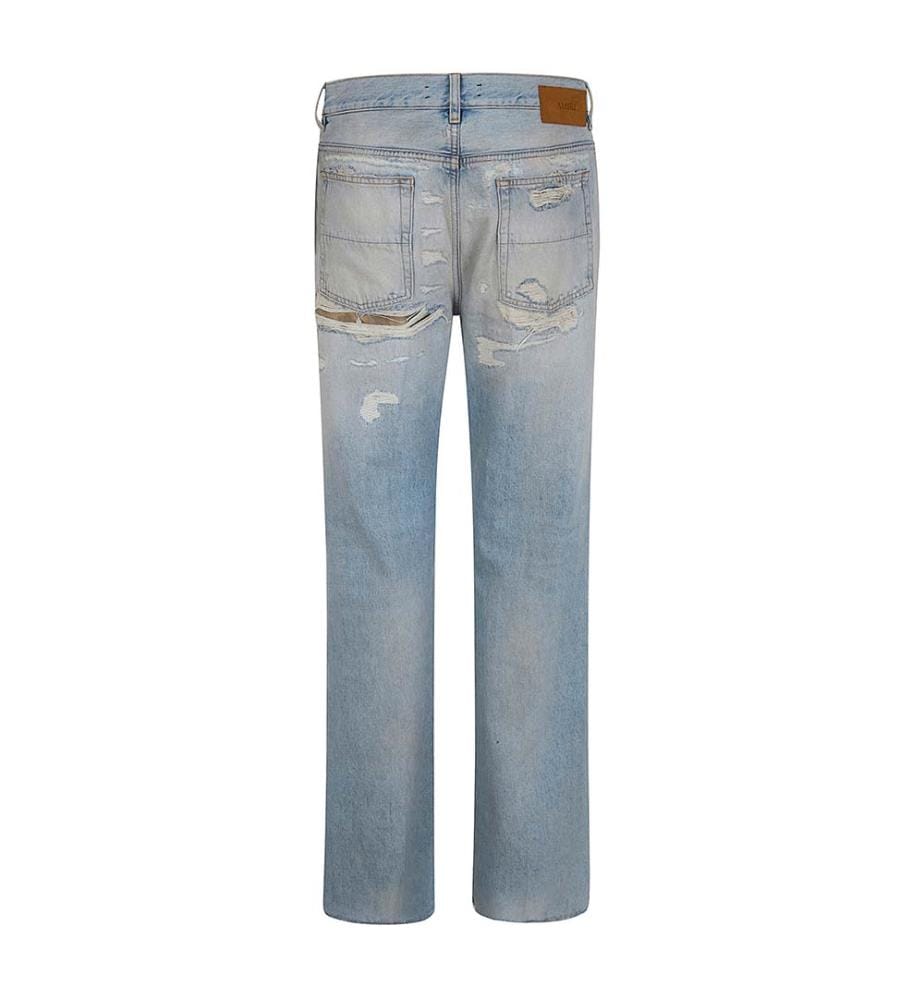 Jeans "Repaired" a zampa - Blu