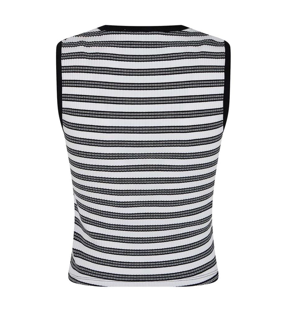 „Amiri Ma“ Jersey-Tanktop mit Rippenmuster und Streifen – Weiss