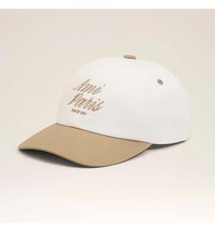 Zweifarbige Mütze "Ami Paris" - Weiss und Beige