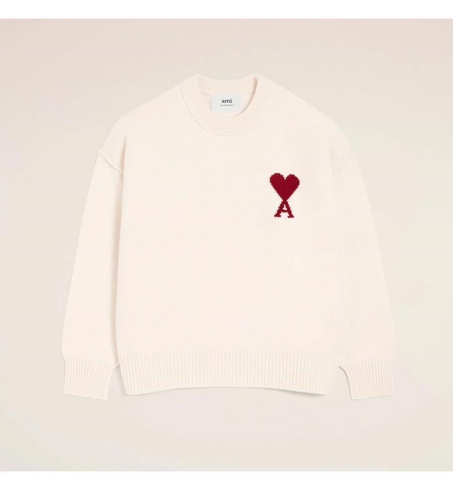 „Quota Ami De Coeur“ Rundhalspullover mit kontrastierenden Details – Weiss