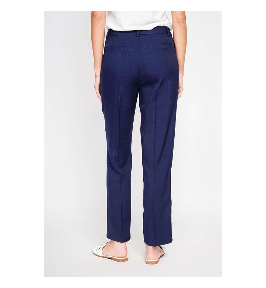 Mid-Rise-Hose mit Fronttaschen - Blau-Marine