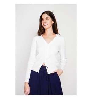 Strickjacke - Weiss