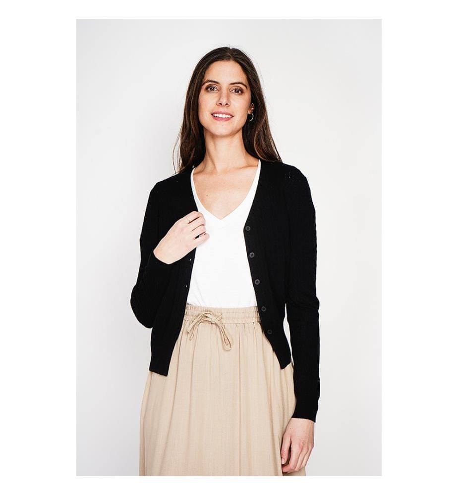 Strickjacke - Schwarz