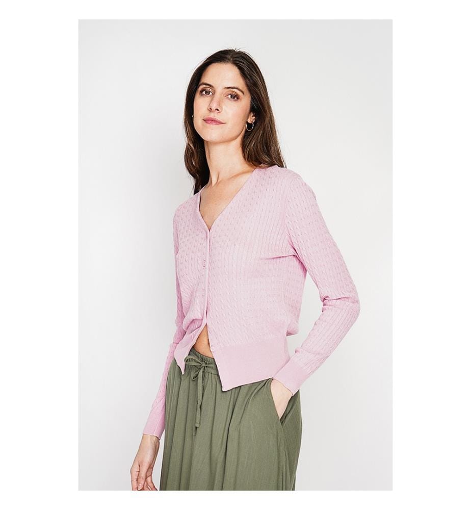 Strickjacke - Rosa