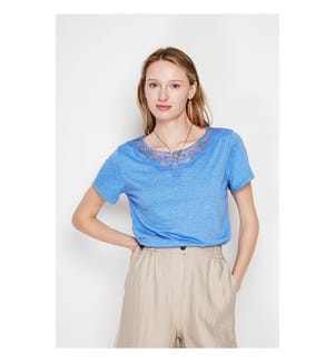 T-Shirt - Blau-Azurblau