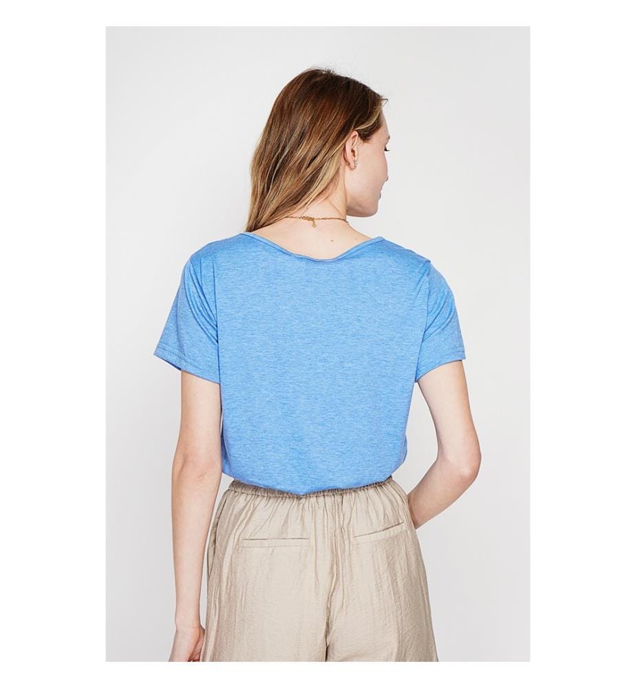 T-Shirt - Blau-Azurblau