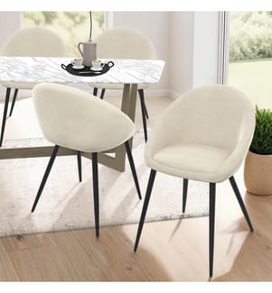 Lot de 4 Chaises Dory - Crème