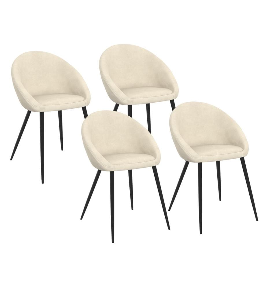 Lot de 4 Chaises Dory - Crème