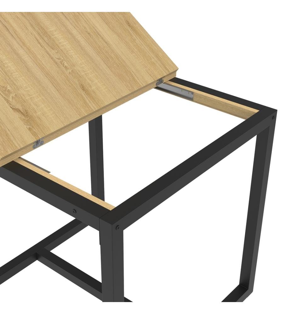 Table de Repas Extensible Memphis 160 x 78 x 78 cm - Brun & Noir