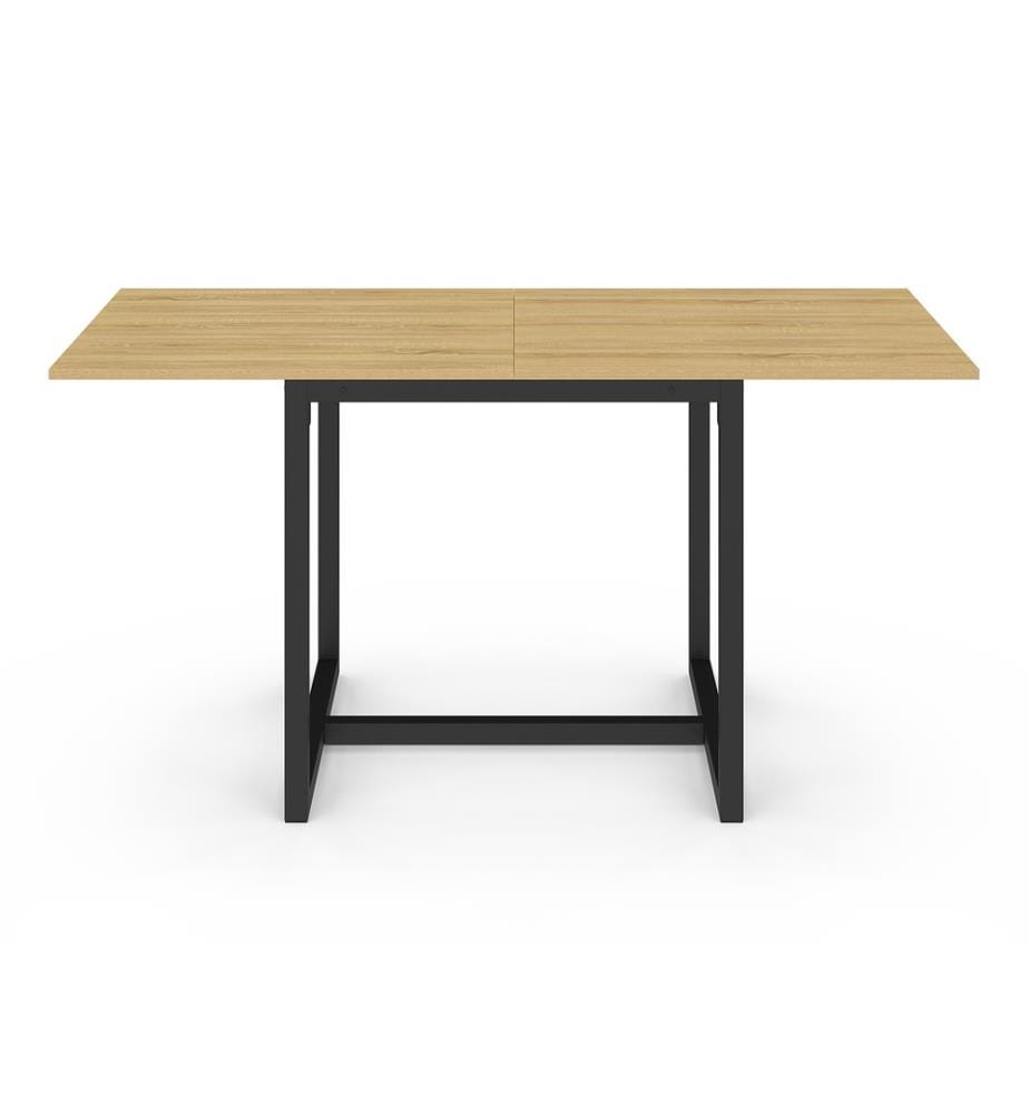 Table de Repas Extensible Memphis 160 x 78 x 78 cm - Brun & Noir