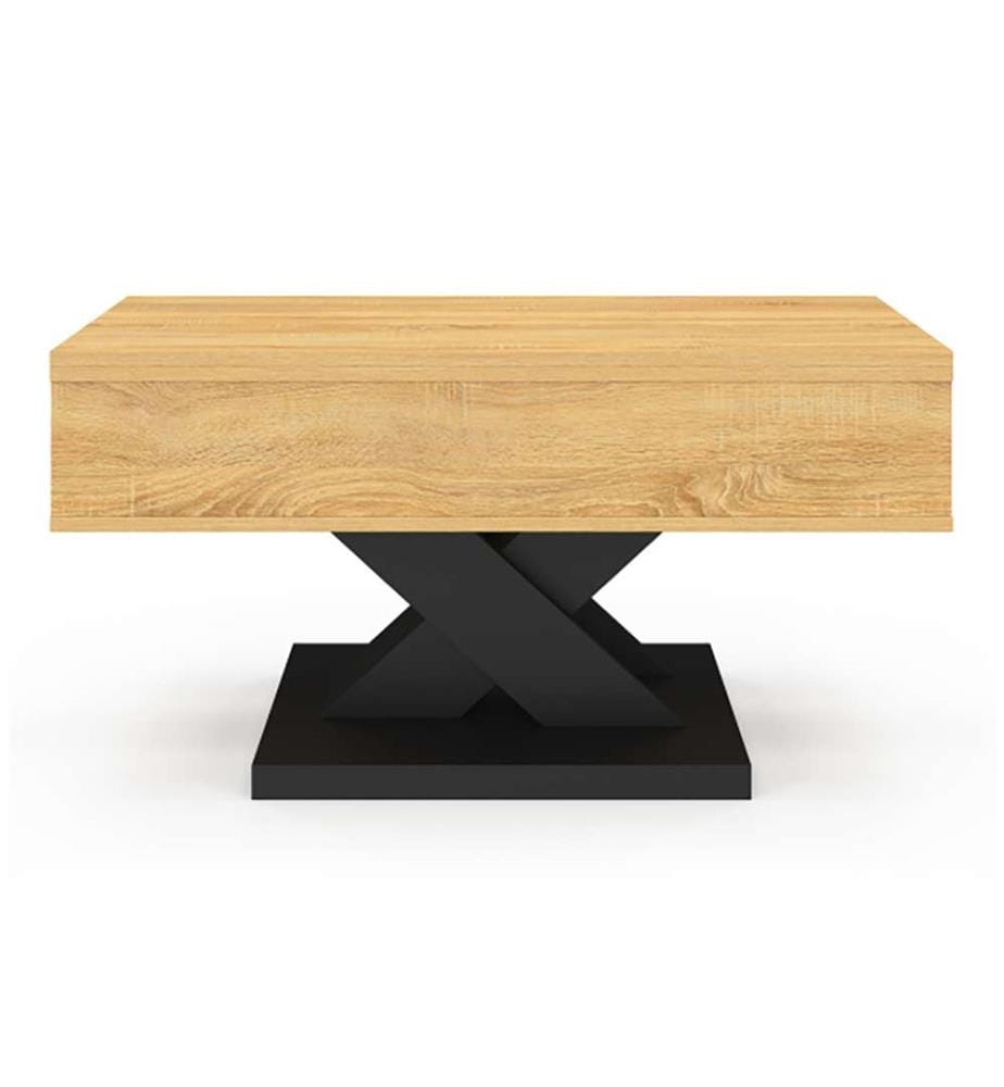 Table basse Alexia avec plateau relevable et dépliant 