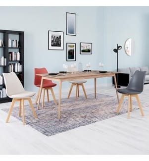 Lot de 4 Chaises Nordia 46 x 51 x 79.5 cm - 3 Coloris