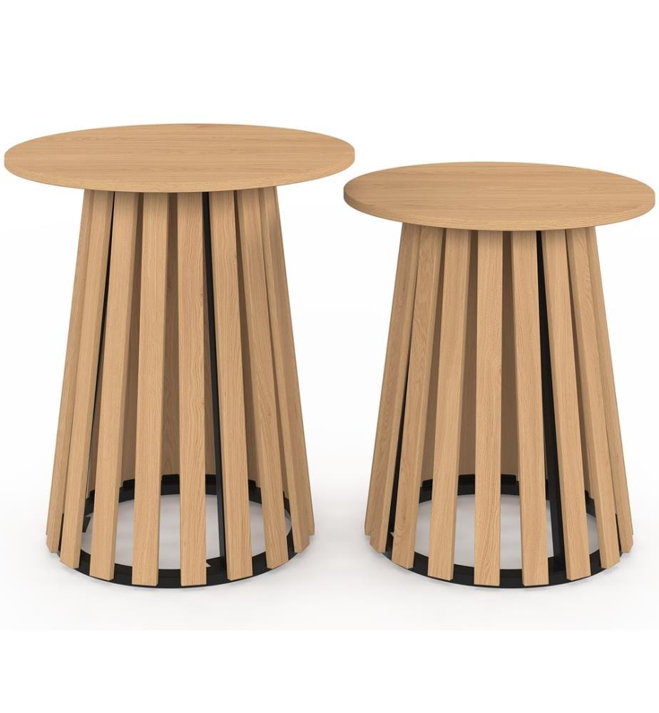 Lot de 2 tables d'appoint - Camélia