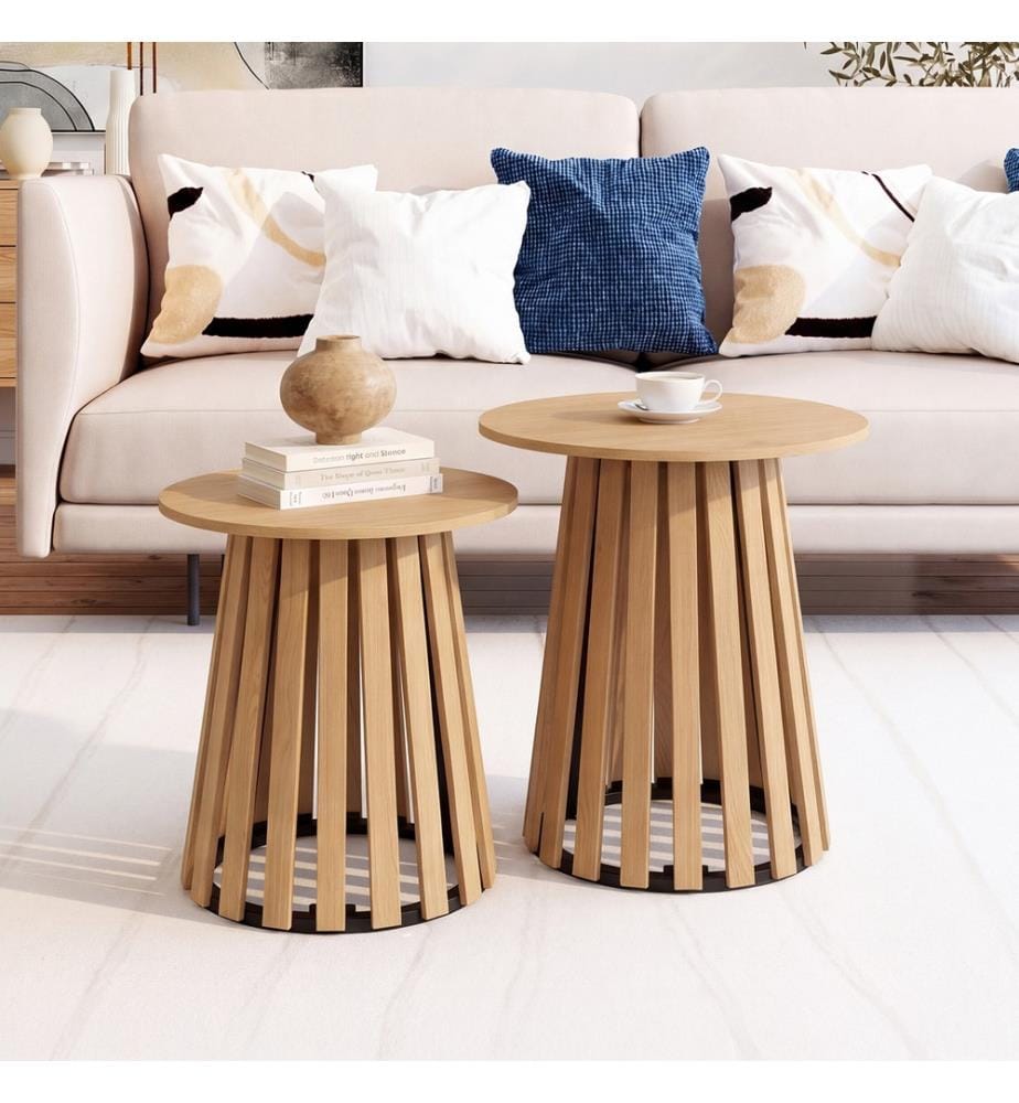 Lot de 2 tables d'appoint - Camélia