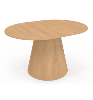 Table à manger ronde extensible Elvis bois Ø110-150cm