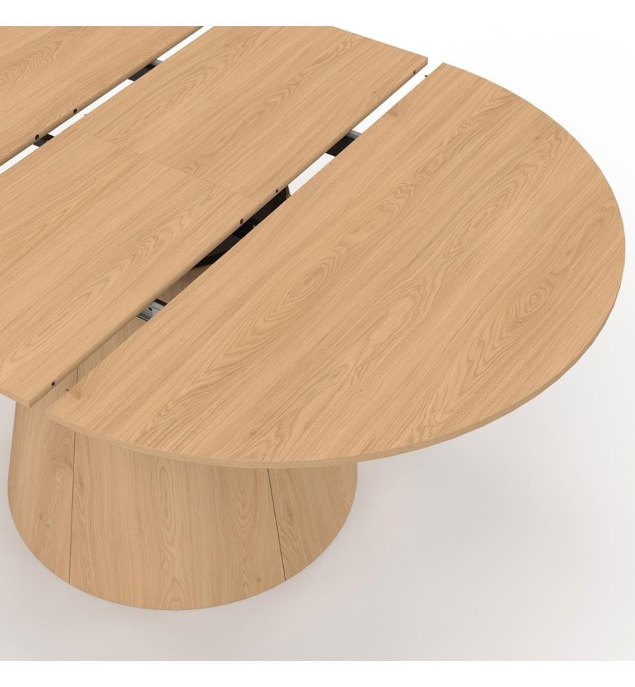 Ausziehbarer runder Esstisch Elvis Holz Ø110-150cm