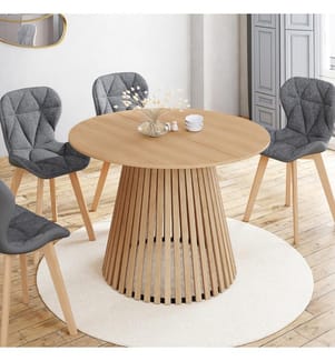 Table repas Camélia 110 cm - Brun