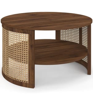 Table basse ronde Eve - Noyer