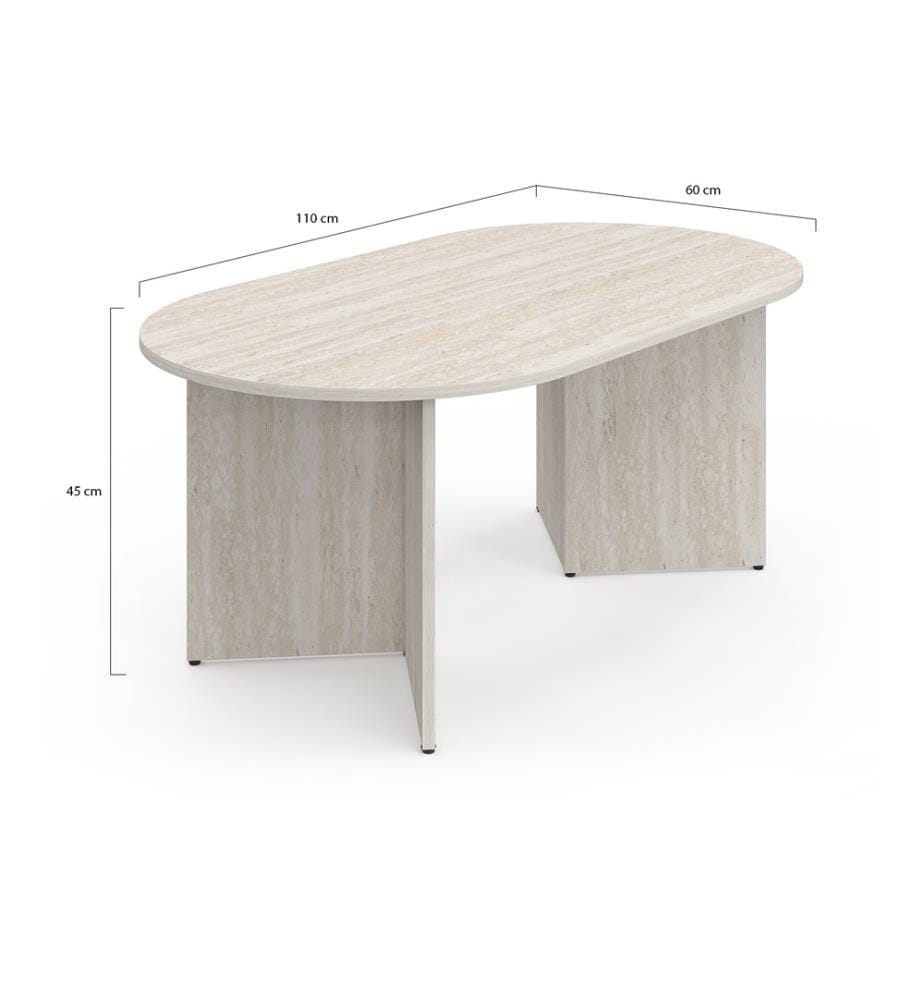 Table basse Gabin effet travertin L110cm