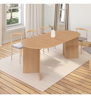 Table à manger extensible Gabin 200-300cm effet hêtre