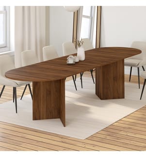 Table à manger extensible Gabin 200-300cm effet noyer
