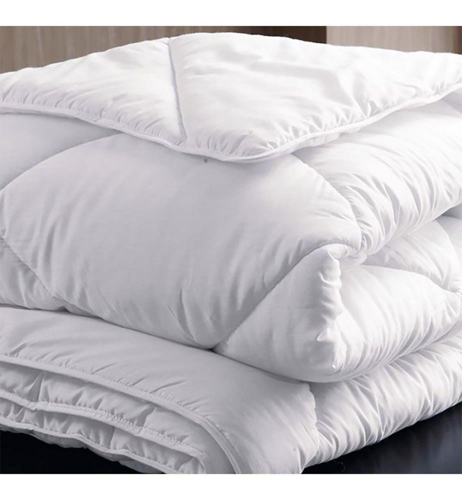 Couette Blanche 140x200cm 100% Microfibre 500Gr A Bouillir Fab Fr