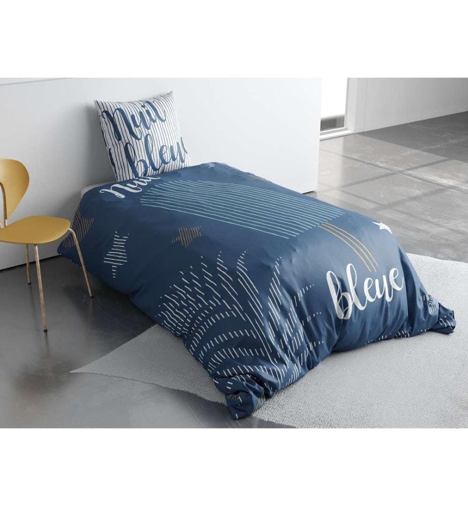 Set copripiumino 2 pezzi 140x200 cm - Nuit Bleue