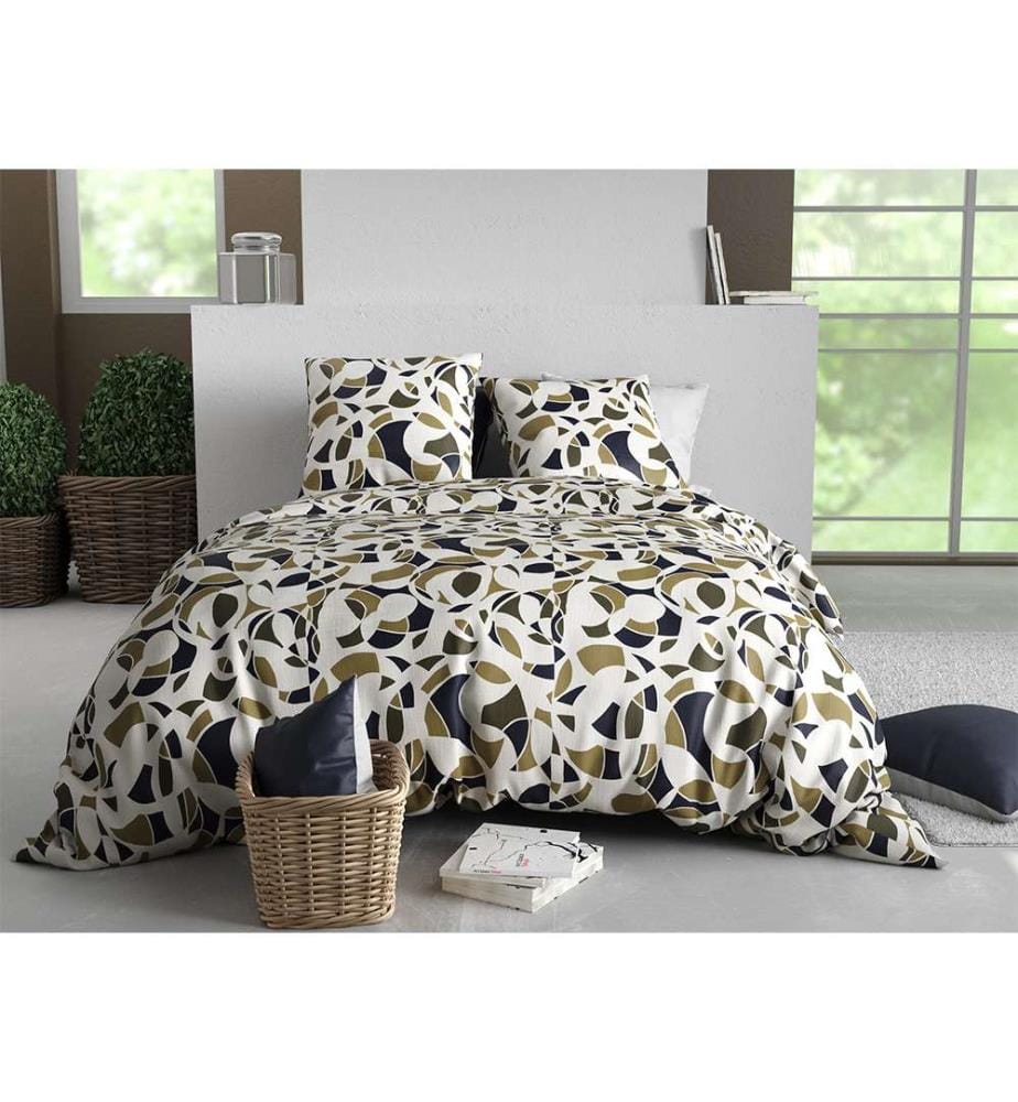Set copripiumino 3 pezzi 240x260 cm + 2 federe - 100% cotone 57 fili Klee