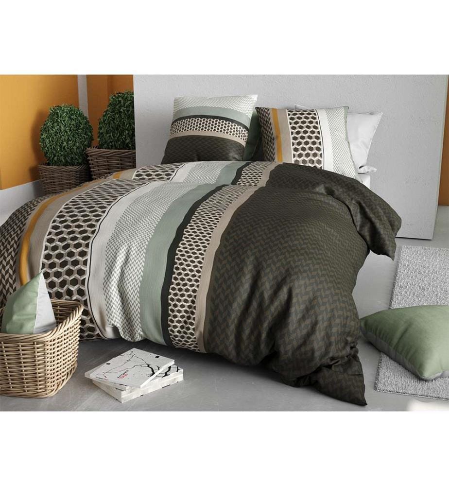 Set copripiumino 3 pezzi 220x240 cm + 2 federe - 100% cotone 57 fili Urbanik
