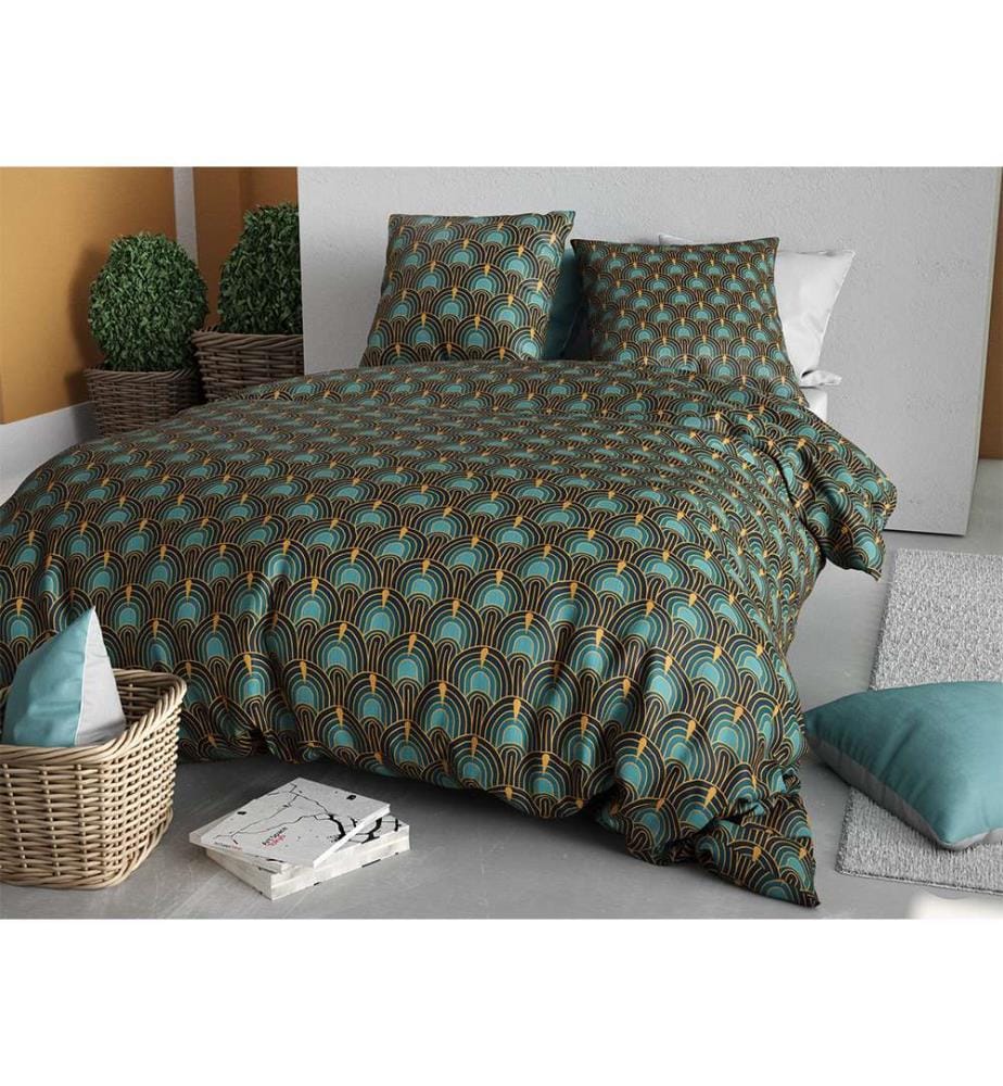 Set copripiumino 3 pezzi 220x240 cm + 2 federe - 100% cotone 57 fili Romana