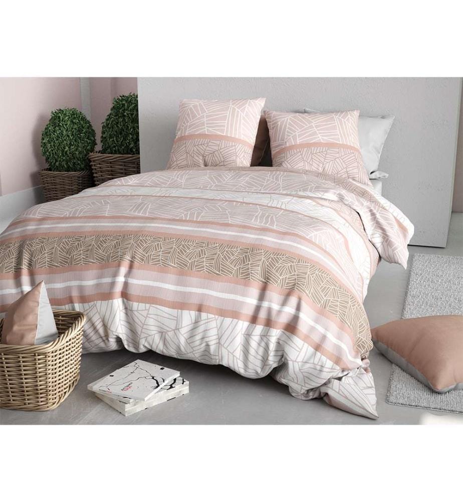 Set copripiumino 3 pezzi 240x260 cm + 2 federe - 100% cotone 57 fili Trine