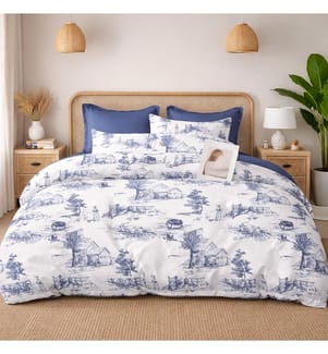 Set copripiumino 3 pezzi 220X240 cm Cotone Percalle 80 fili Elyne