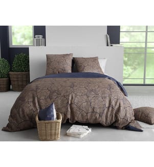 Set copripiumino 3 pezzi 260X240Cm 100% cotone 57 fili Ninon